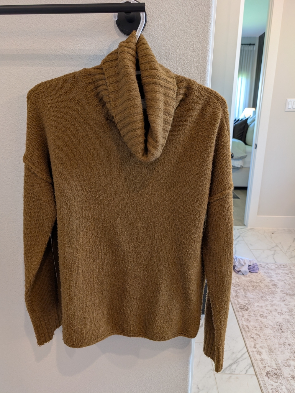RD Style Women's Brown Cowl Neck Sweater